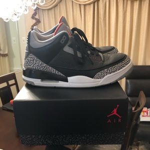 Men’s Nike Air Jordan Black Cement 3’s 2018 Retro